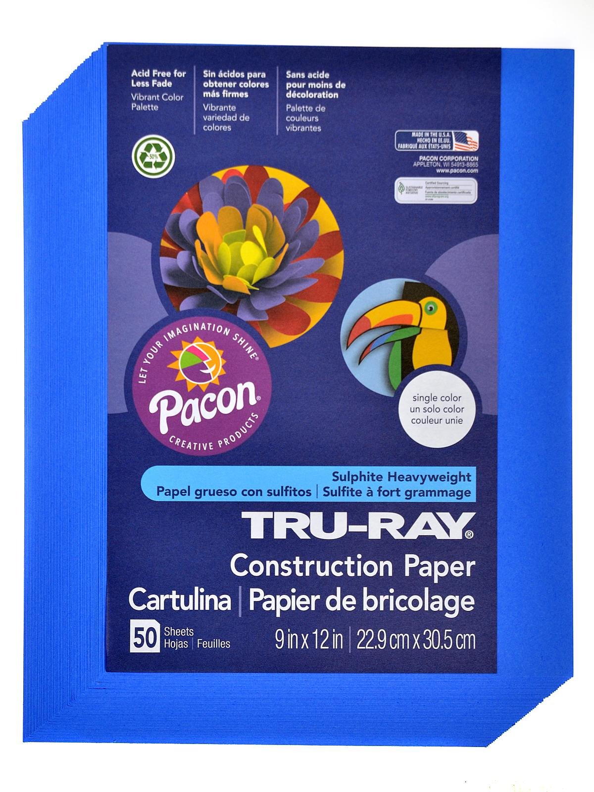 Pacon Construction Paper - 18 x 24 - Grey - 50 Sheets