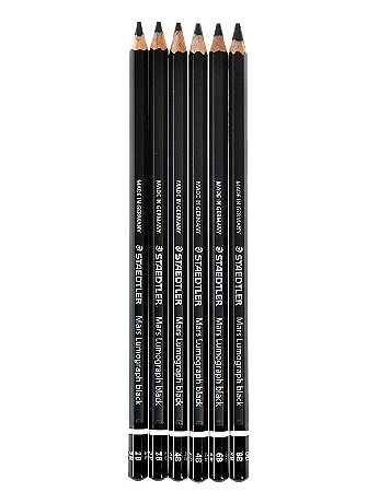 Staedtler - Mars Lumogograph Black Pencil Set - Set of 6