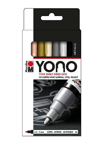 Marabu - YONO Marker Sets - Set of 4 Metallic
