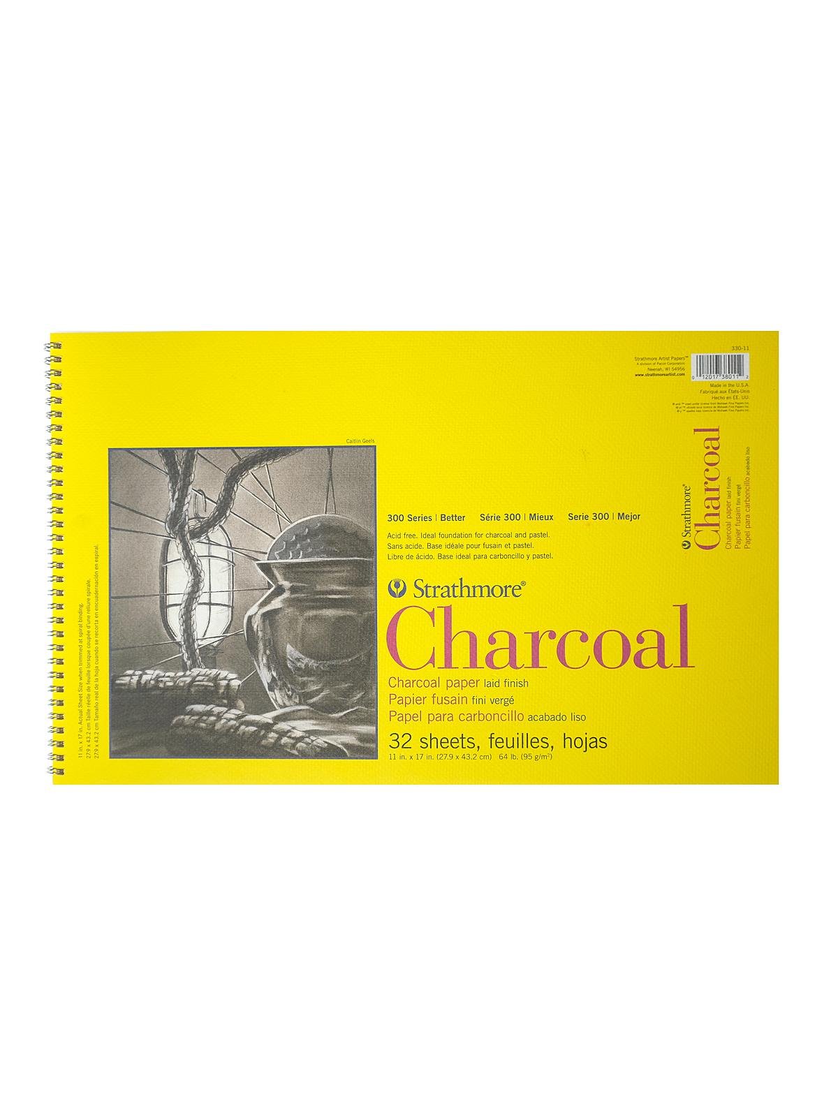 Strathmore Charcoal Paper 300 Series 11 x 17 32 Sheet Pad