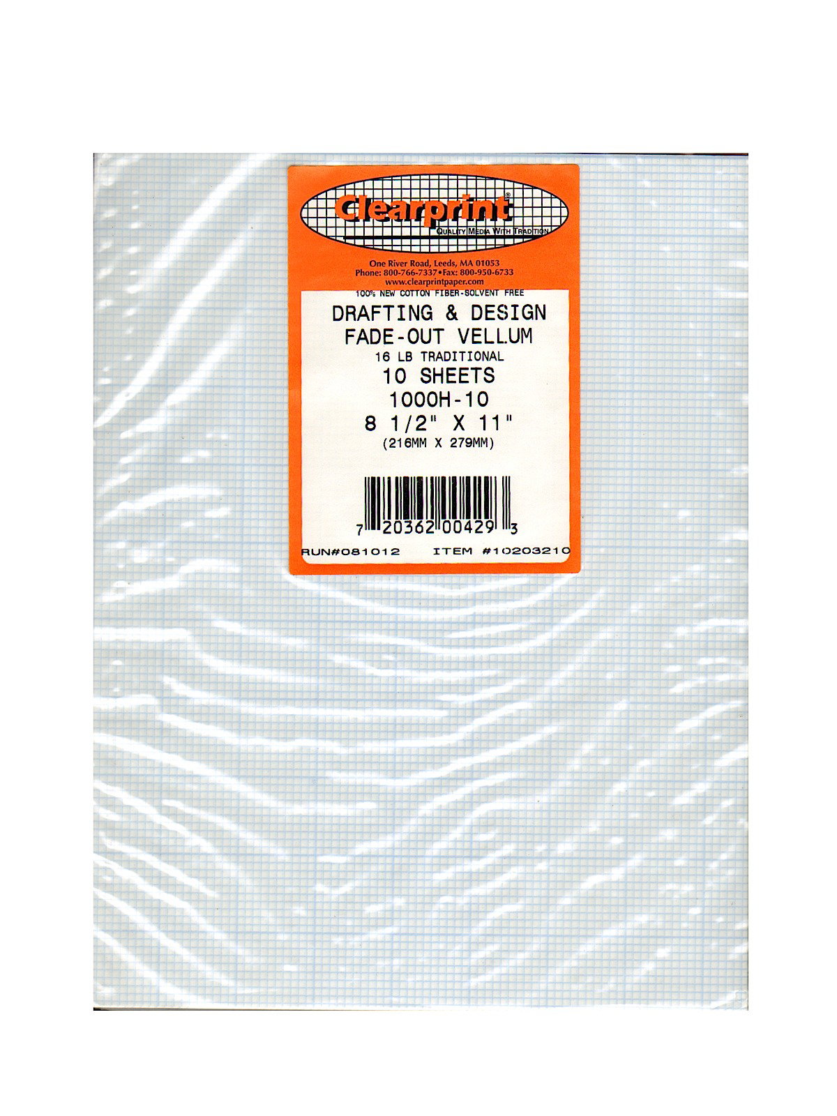 Clearprint 1000H Vellum Transparent Plain Sheets 24 x 36