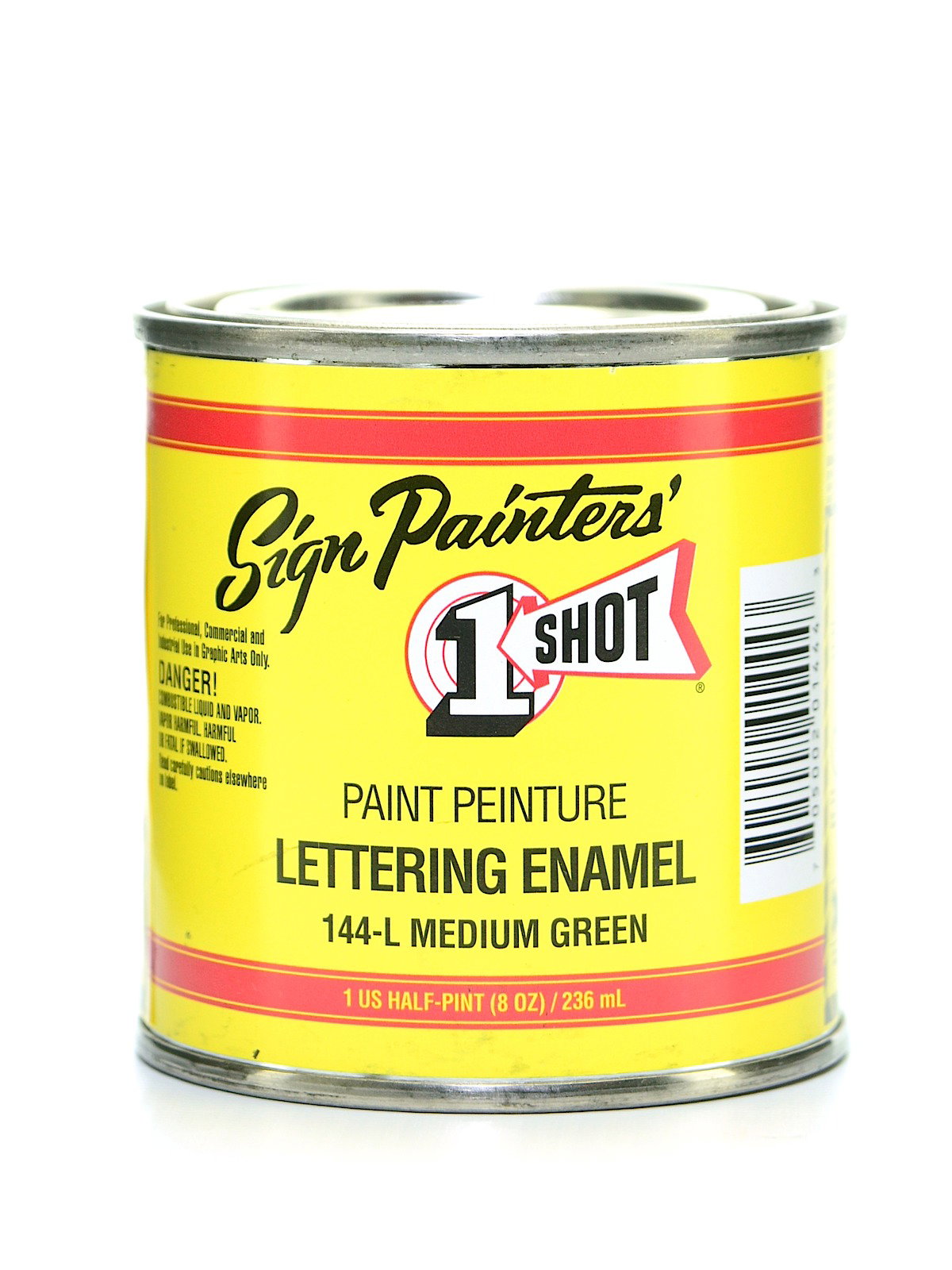 1 Shot 134L 8oz Chrome Yellow Lettering Enamel Pinstriping One Shot Paint