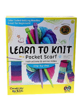 Creativity For Kids - Learn to Knit Pocket Scarf - Kit