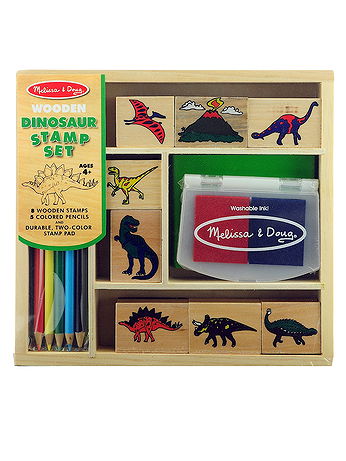 Melissa & Doug - Wooden Stamp Sets - Dinosaurs