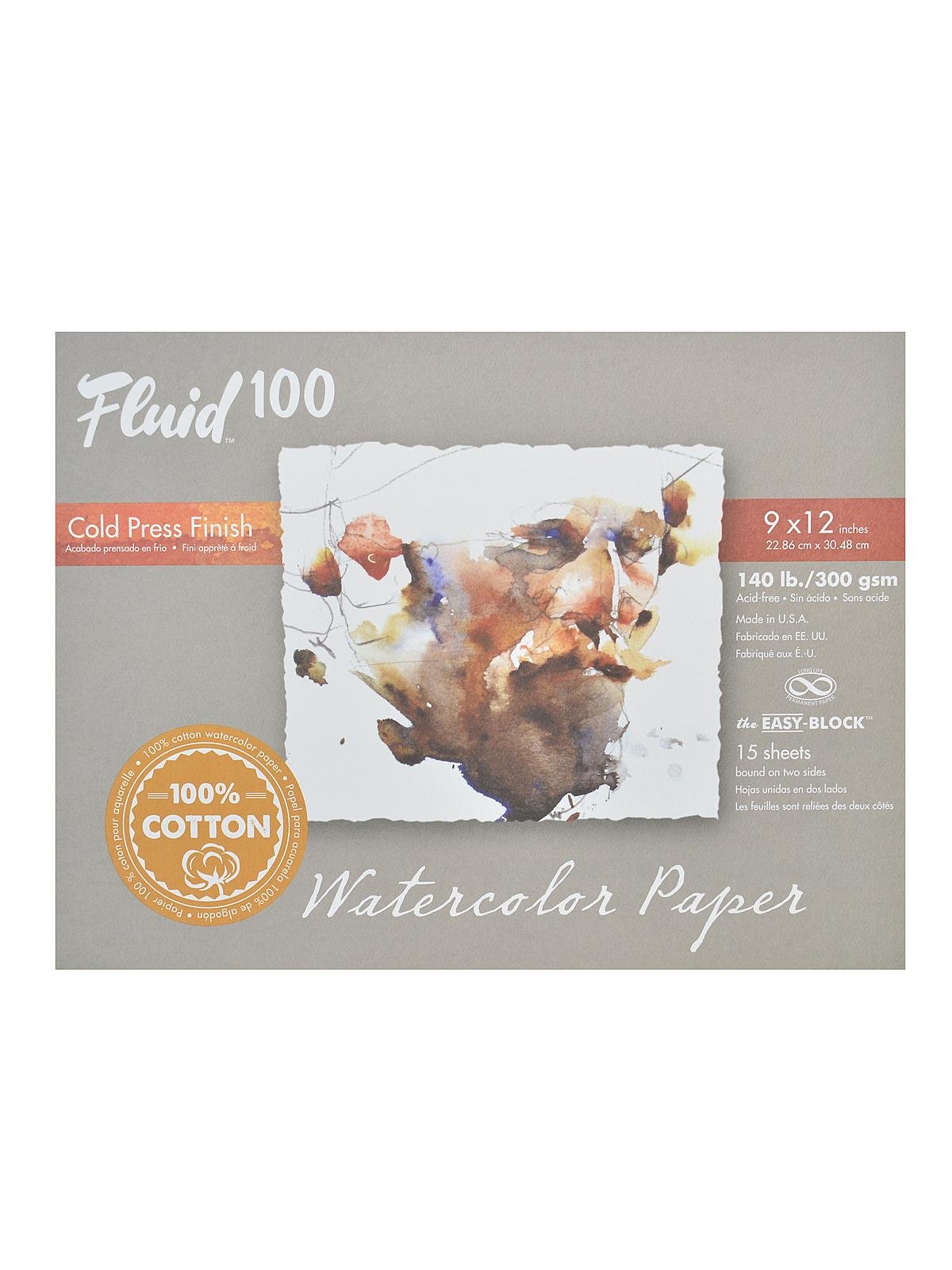 Fluid 100 Watercolor Paper Block - 140 lb. Cold Press 16 x 20