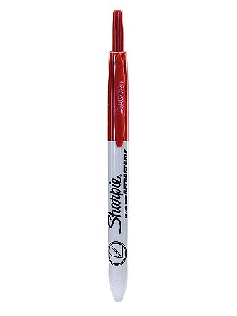 Sharpie - Retractable Markers - Red, Ultra Fine Tip, Each