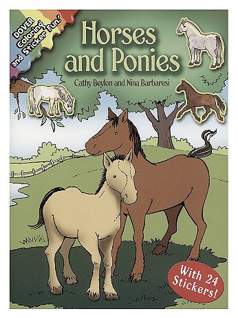 Dover - Horses and Ponies: Coloring and Sticker Fun - Horses And Ponies: Coloring And Sticker Fun