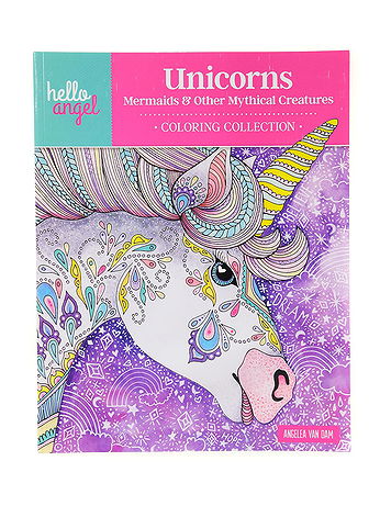 Design Originals - Hello Angel Coloring Book Series - Unicorns, Mermaids & Other Mythical Creatures