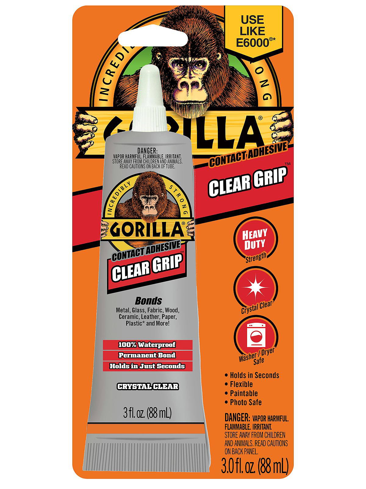 3~ GORILLA Glue Heavy Duty Super Strength Adhesive Spray Clear