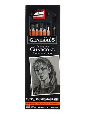 General's - Charcoal Drawing Pencils Set - Set of 6