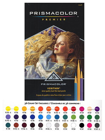 Prismacolor - Verithin Colored Pencil Sets - Set of 36