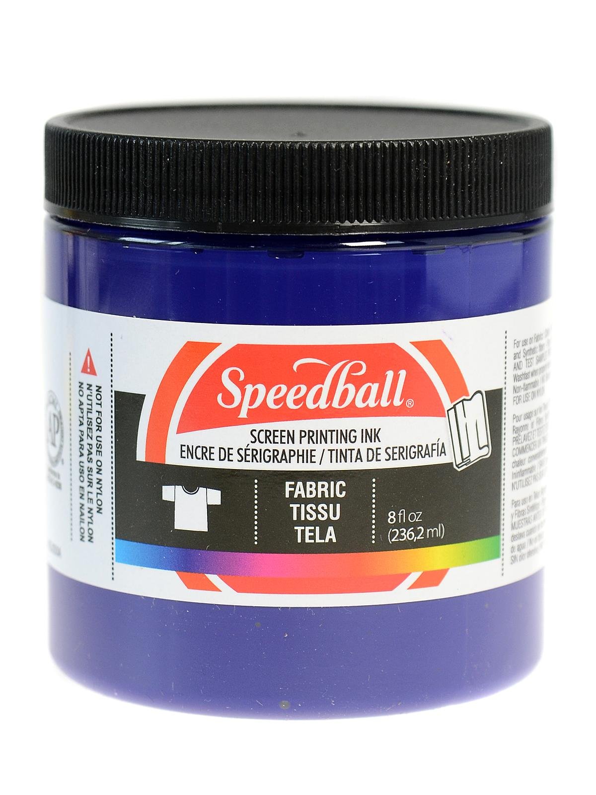Speedball Fabric Screen Printing Ink 8 oz. - Night Glo Yellow