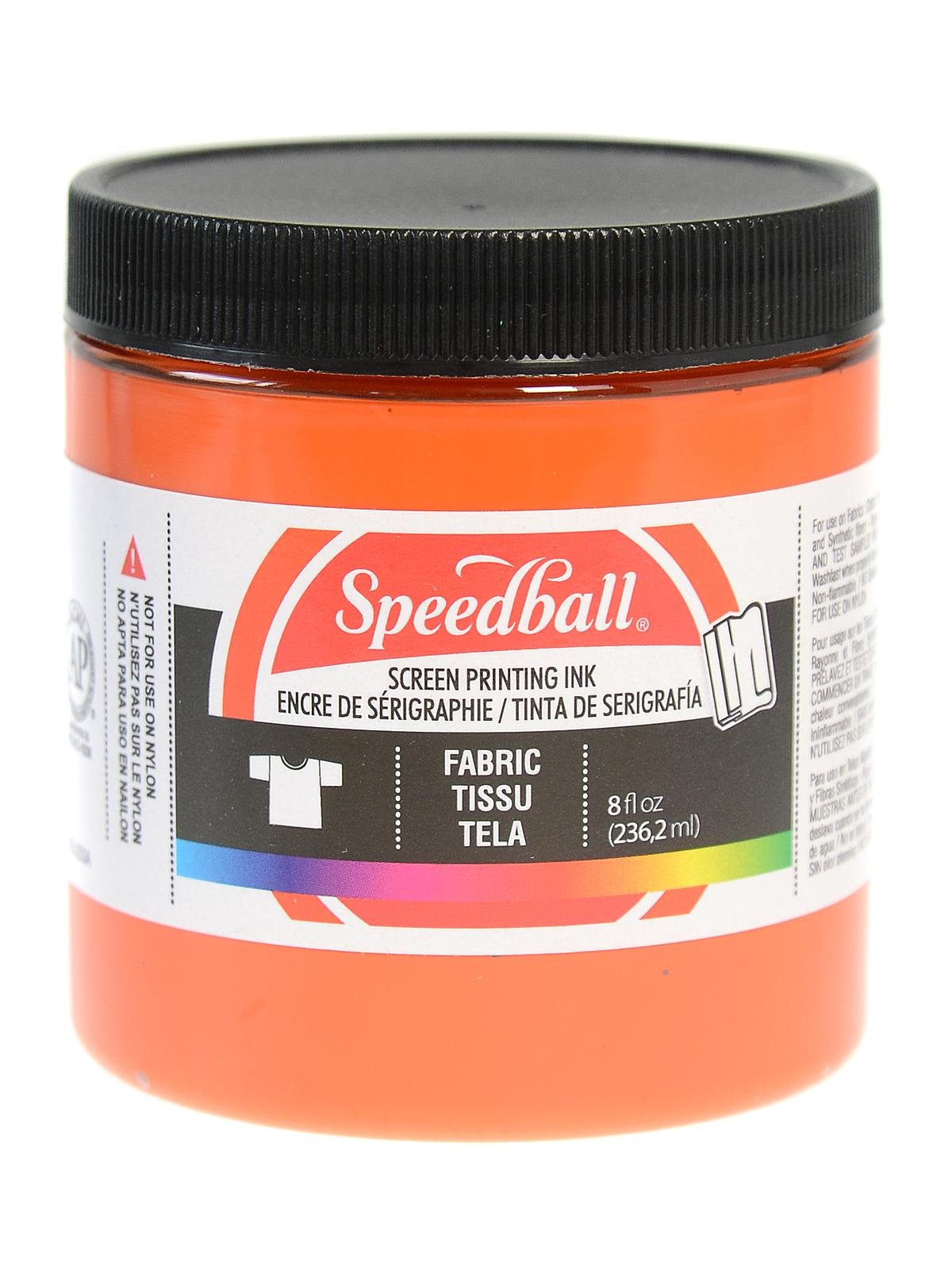 Speedball Fabric Screen Printing Ink 8 oz Jar - Orange