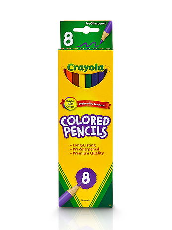 Crayola - Colored Pencils - Box of 8, Standard Colors