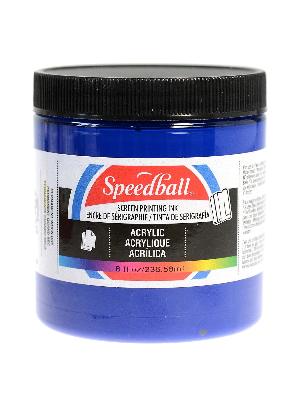 Speedball Acrylic Screen Printing Ink, 8-Ounce, Silver