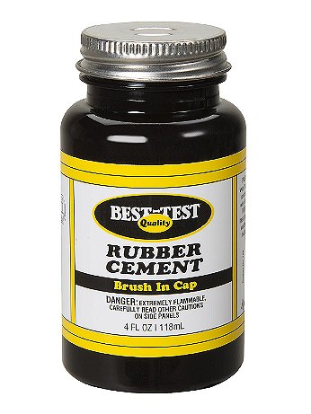 Best-Test - Acid Free Economy Rubber Cement - 4 oz. Plastic Bottle