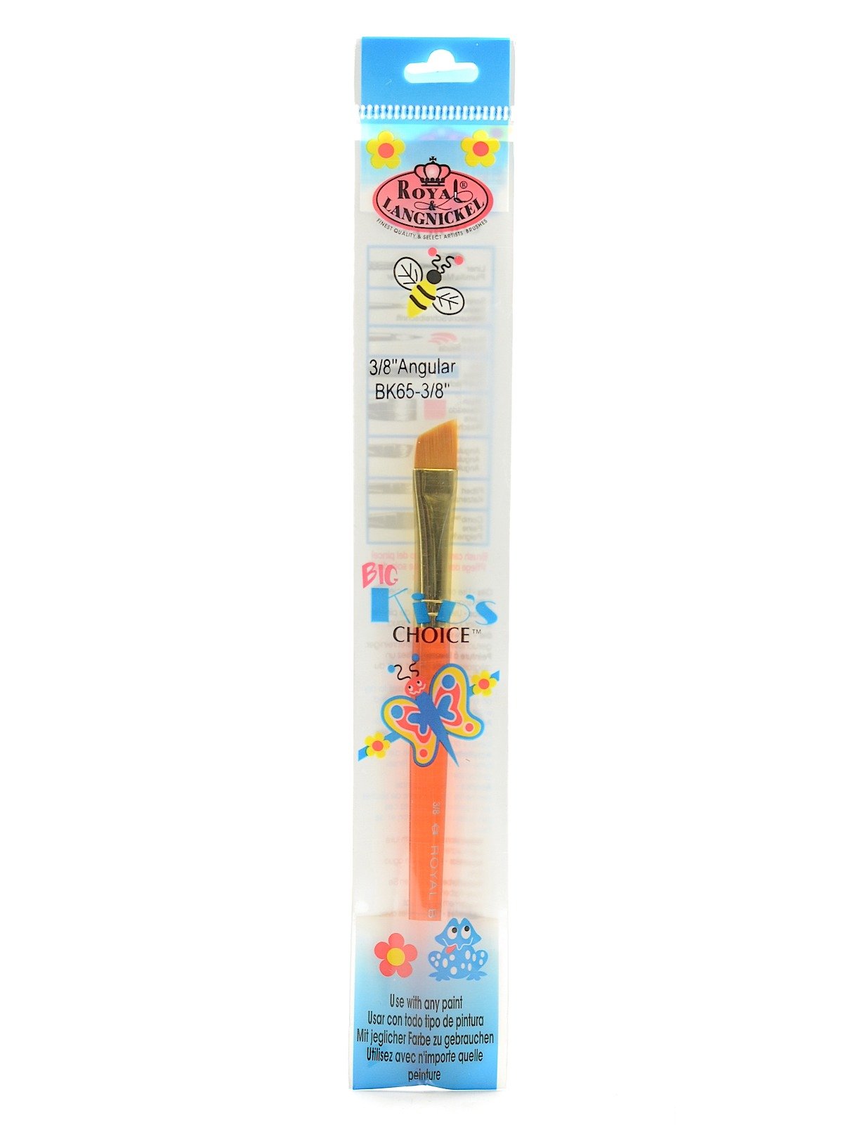 Royal BRUSH-BK604 Big Kids Choice Deluxe Shader Synthetic Paint Brush Set,  Assorted Size, Orange, Set of 6
