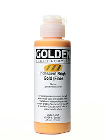 Golden Fluid Acrylics 4oz Iridescent Bright Gold (Fine)