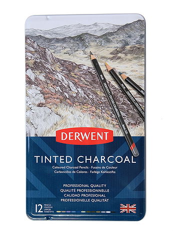 Derwent - Tinted Charcoal Pencil Sets - Set of 12