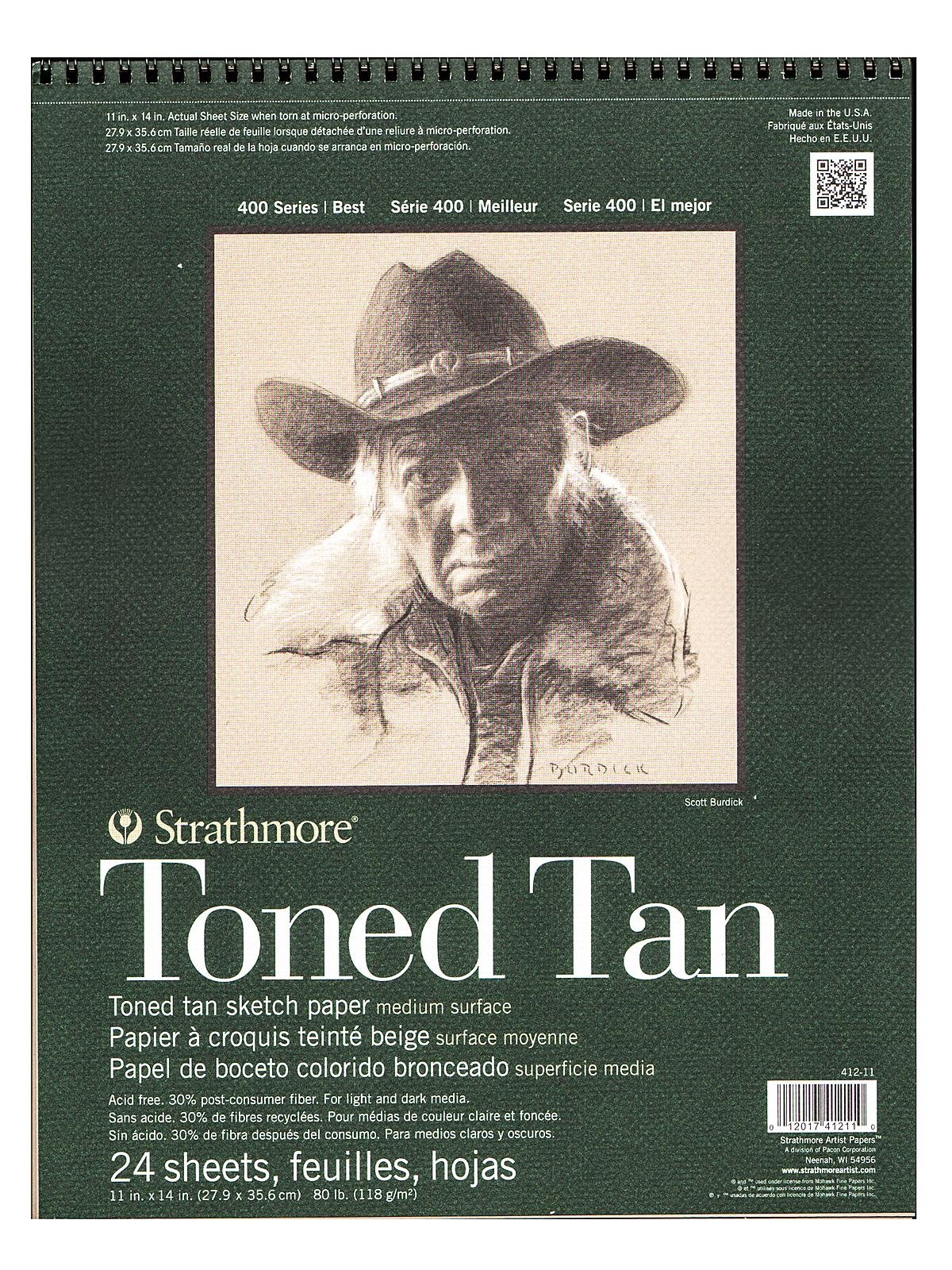 Strathmore 8.5 x 11 400 Series Sewn Bound Toned Tan Sketch Art Journal