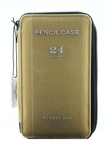 Global Art - Canvas Pencil Cases - Wheat, Holds 24 Pencils