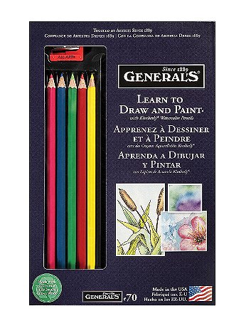 General's - Learn  Watercolor Pencil Techniques Now! Kit #70 - Each