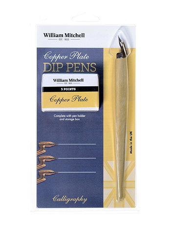 William Mitchell - Copper Plate Dip Pens - Set of 3