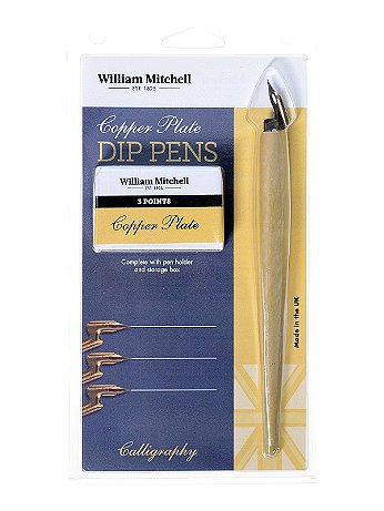 William Mitchell - Copper Plate Dip Pens - Set of 3