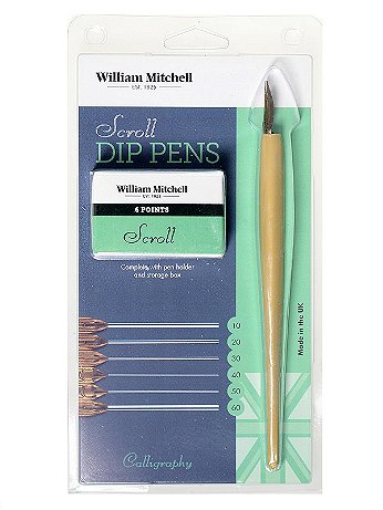 William Mitchell - Scroll Dip Pens - Set of 6