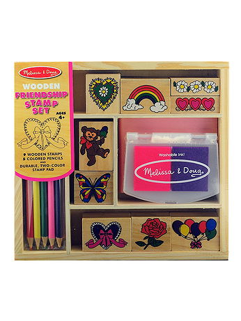 Melissa & Doug - Wooden Stamp Sets - Friendship