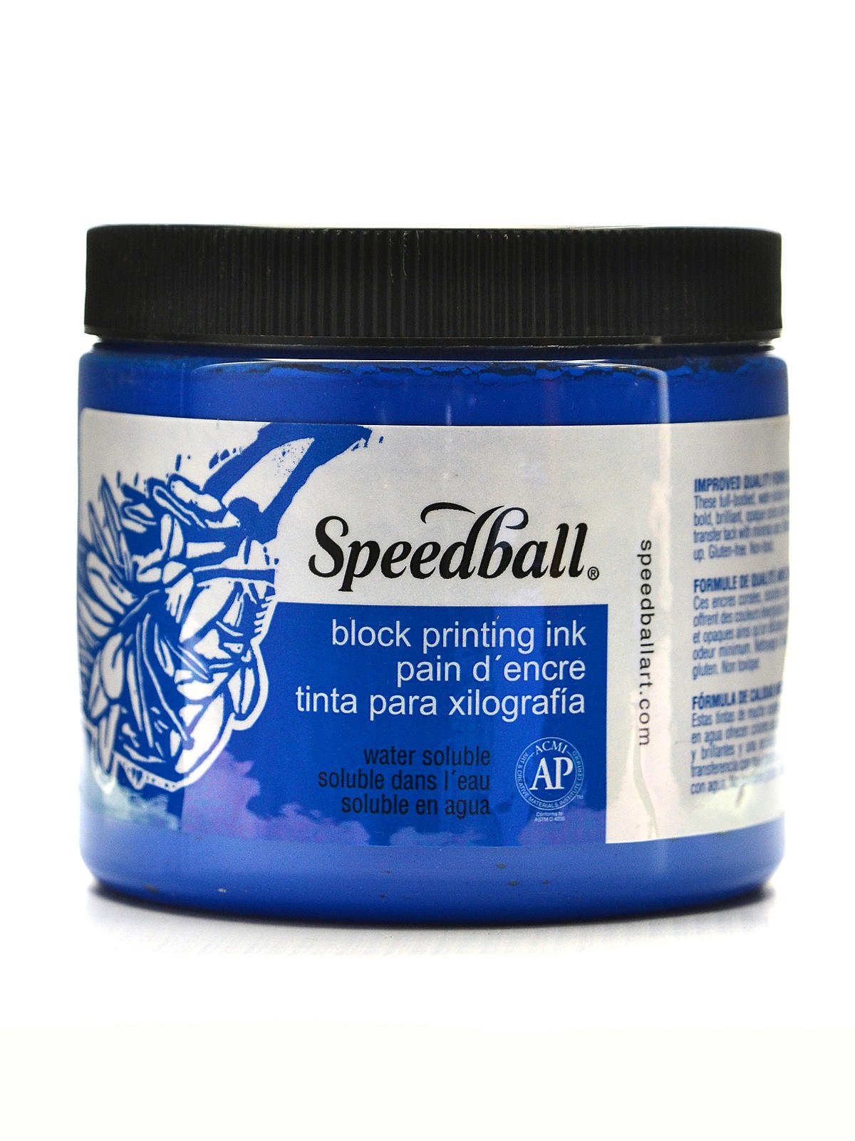 Speedball Water-Soluble Block Printing Ink, 2.5-Ounce Tube, Blue