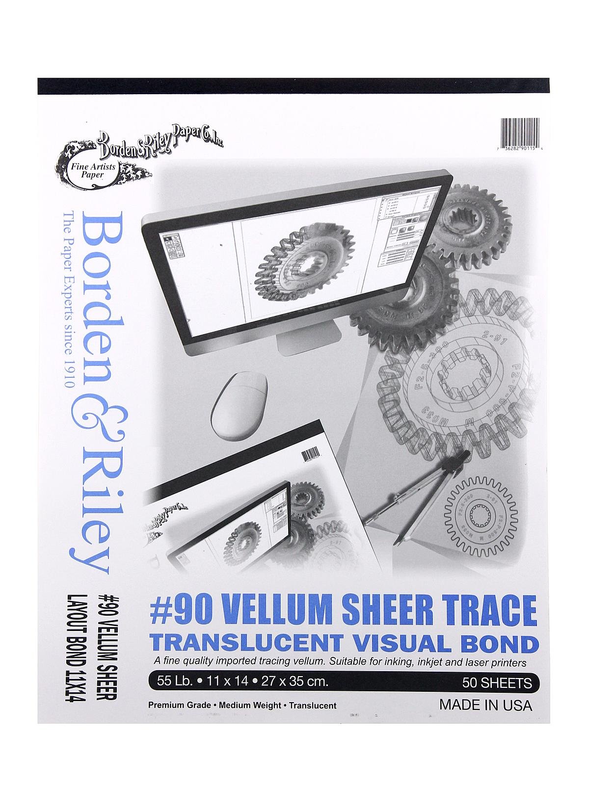 20x Translucent Tracing Vellum Drafting Paper Sheets with Engineer