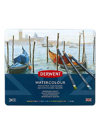 Derwent - Watercolor Pencil Sets in Tins - Set of 24