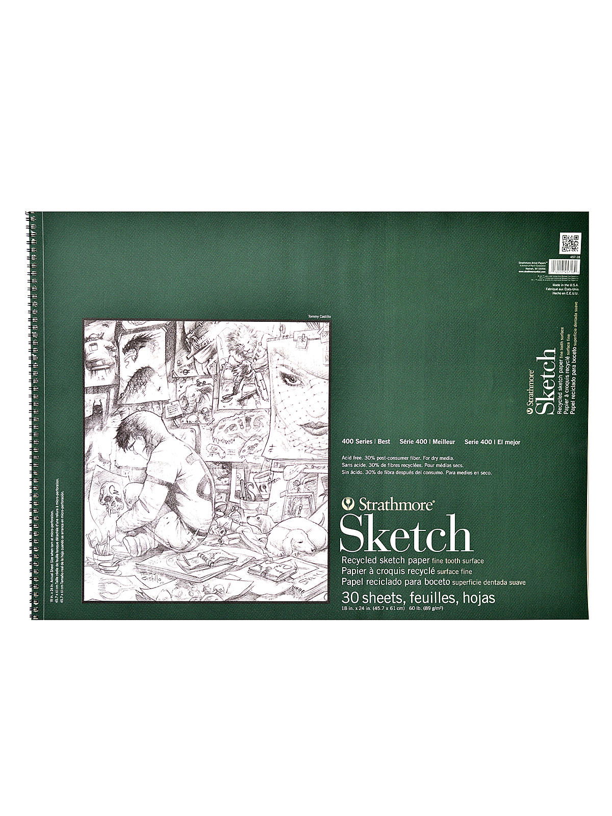 Strathmore Drawing Pad Recycled Paper 14 x 17