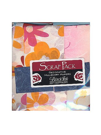 Black Ink - Mulberry Paper Scrap Pack - Assorted