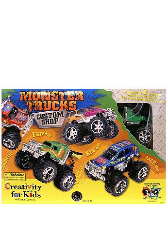 Creativity For Kids - Monster Trucks Custom Shop - 4 Truck Kit