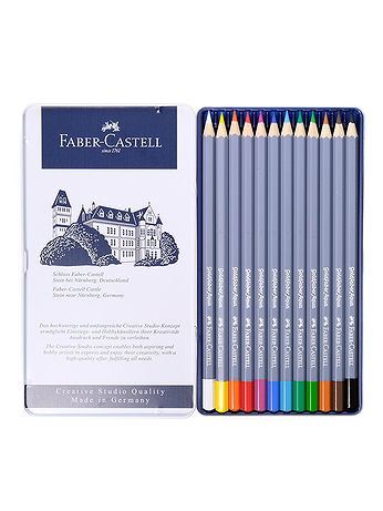 Faber-Castell - Goldfaber Aqua Watercolor Pencil Tin Sets - Set of 12