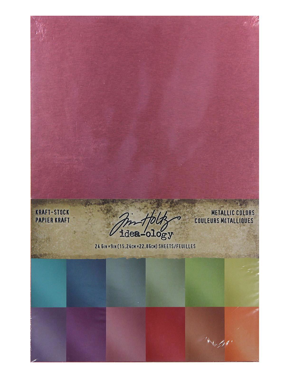 Kraft Stock Printed Papers Metallic Colors