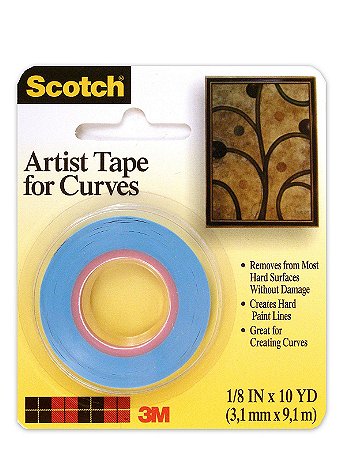 3M - Scotch Artist Tape for Curves - 1/8 in. x 10 yd., FA2038