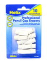 Helix - Eraser Caps white pack of 10 professional hi-polymer