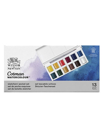 Winsor & Newton - Cotman Water Colour Sketchers' Pocket Box - Set of 12