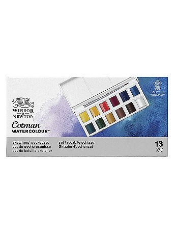 Winsor & Newton - Cotman Water Colour Sketchers' Pocket Box - Set of 12