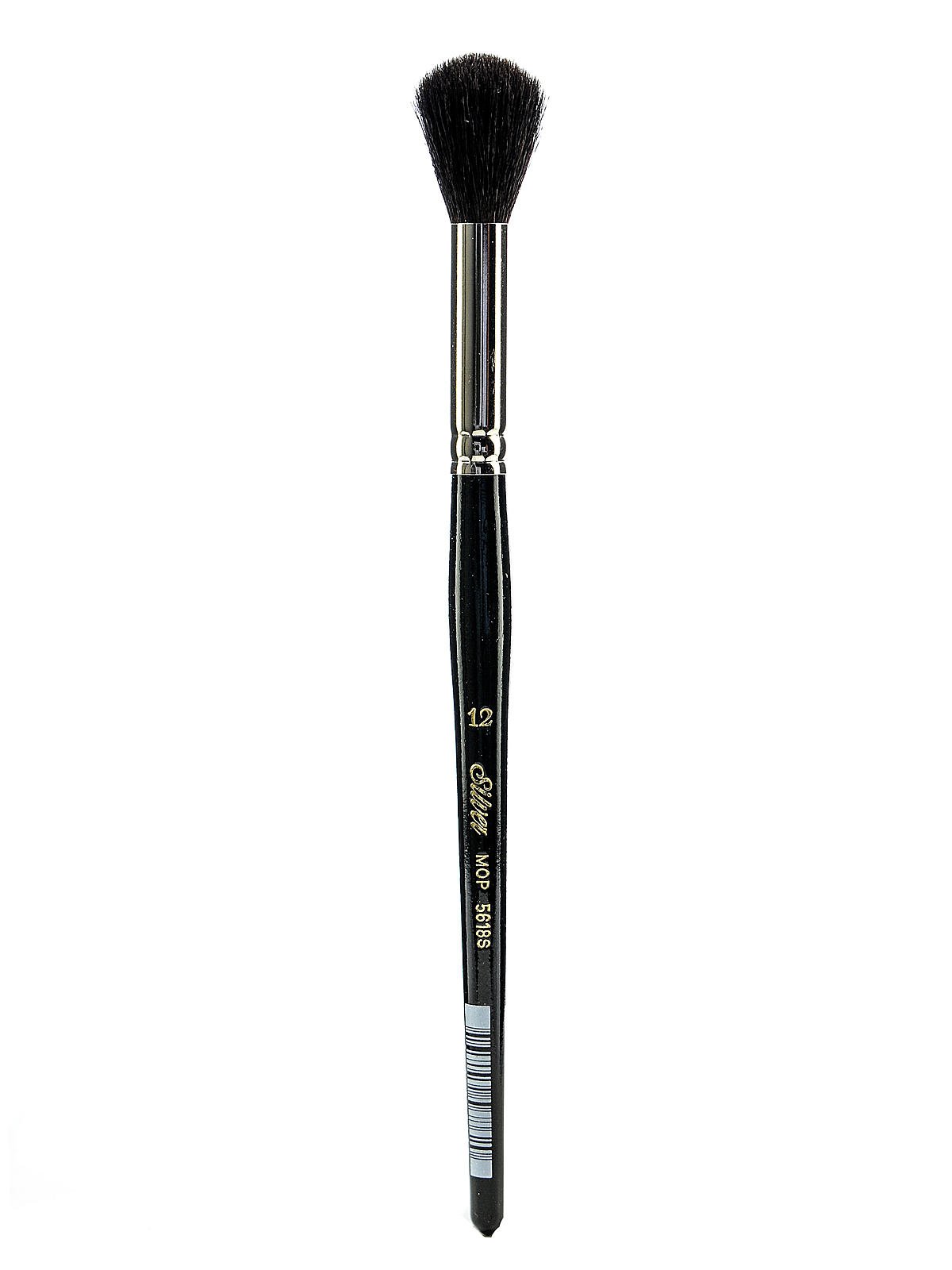 Black Round Mop 5618S-12 by Silver Brush