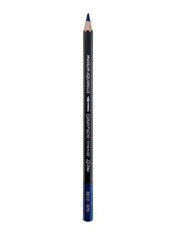 Caran d'Ache - Museum Aquarelle Colored Pencils - Permanent Blue, 670
