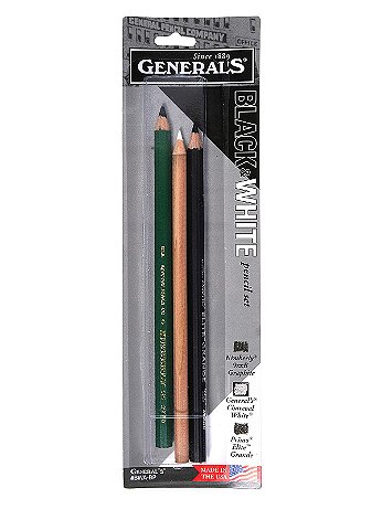 General's - Black and White Pencil Set - 3 Assorted