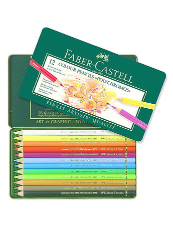 Faber-Castell - Polychromos Colored Pencil Sets - Set of 12