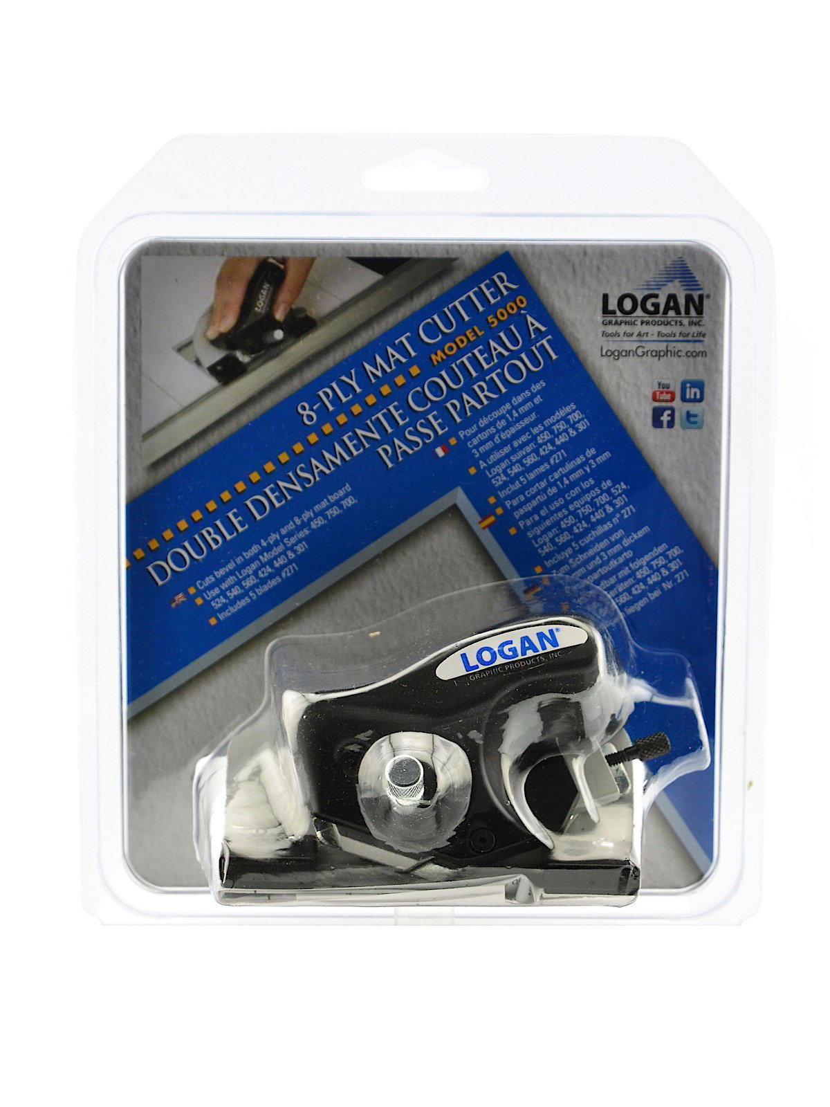 Logan Model 5000 8-Ply Bevel Mat Cutter (for double thick mat board)