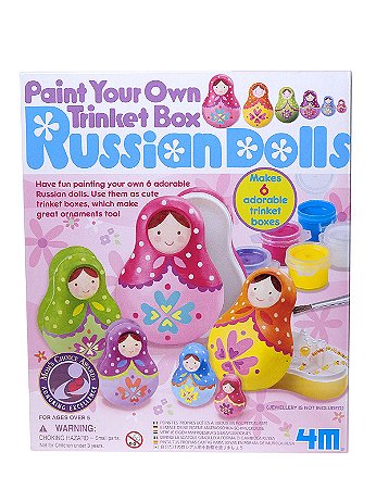 4M - Paint Your Own Trinket Box Russian Dolls - Each