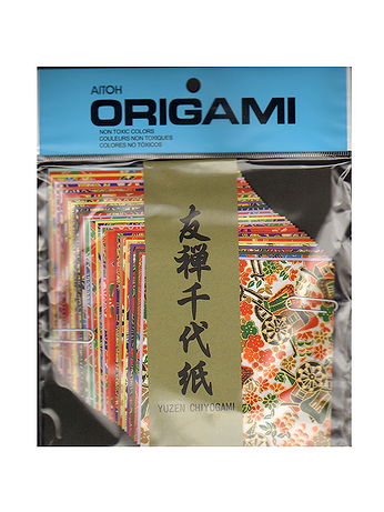 Aitoh - Origami Paper - 4 in. x 4 in., Yusen Chiyogami Washi, 40 Sheets