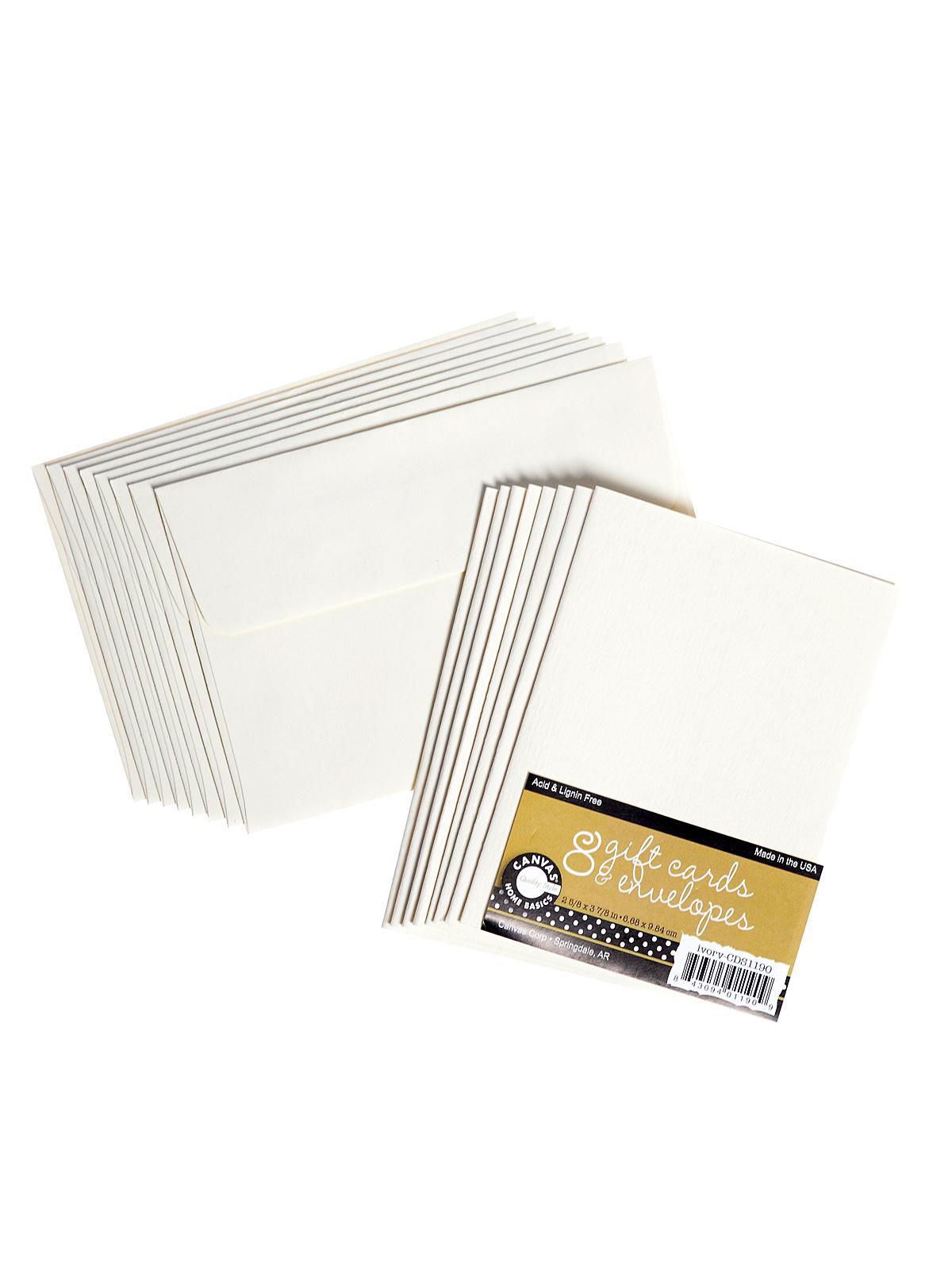 Gift Cards With Envelopes Ivory